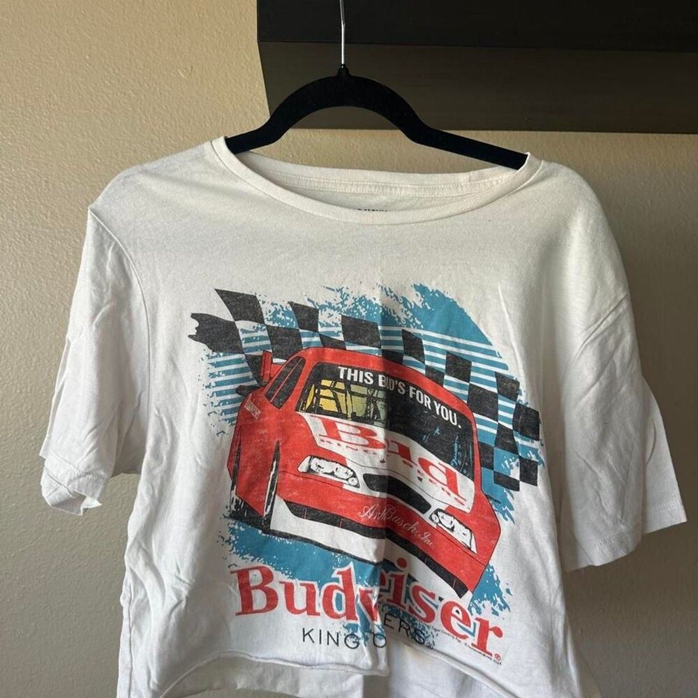 Budweiser Women's White Crop-top